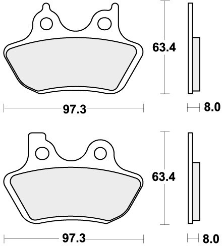 Sbs brake pads rear - sbs,
