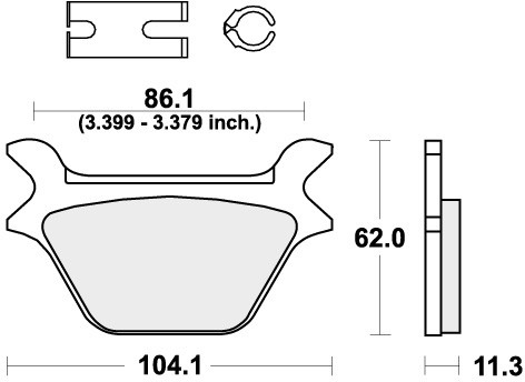 Sbs brake pads rear - rear, harley