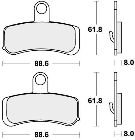 Sbs brake pads front - brake,