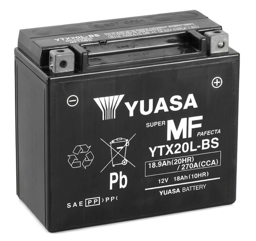 Yuasa ytx20l battery 12v - yuasa,